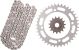 Kit chaîne à joints toriques 15/39, RK520XRE, 102 maillons, ouverte avec 2 attaches (rivet, clip), pignon à cannelures fines