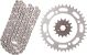 Kit chaîne à joints toriques 15/39, RK520XRE, 104 maillons, ouverte avec 2 attaches (rivet, clip), pignon à cannelures larges