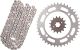 Kit chaîne à joints toriques 15/40, RK520XRE, 104 maillons, pignon à cannelures larges, ouverte avec 2 attaches (rivet, clip)