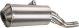 Stainless Steel Silencer, oval, incl. db-killer, intermediate pipe for OEM and performance header pipe & mounting material, not street legal