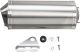 Stainless Steel Silencer with db-Killer, oval, length 360 mm, adjustable mounting bracket, decoupled M8 mounting point, connection 51 mm, not street legal
