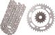 Kit chaîne à joints toriques 15/37, RK520XRE, 104 maillons, ouverte avec 2 attaches (rivet, clip), pignon à cannelures fines