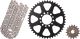 Kit chaîne à joints toriques 16/45, RK520XRE, 102 maillons, ouverte avec 2 attaches (rivet, clip)