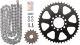 Kit chaîne à joints toriques 16/46, RK520XRE, 98 maillons, ouverte avec 2 attaches (rivet, clip)