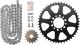 Kit chaîne à joints toriques 15/46, RK520XRE, 98 maillons, ouverte avec 2 attaches (rivet, clip)