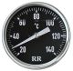 Jauge thermomètre d'huile RR, modèle RR34 fond noir