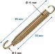 Ressort d'échappement universel zingué, pièce, longueur 90mm, diam. 11mm, fil de  2mm, 1 crochet tournabler