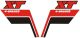 Fuel Tank Decal Right + Left Side, decal template = Type 43F 1986, vehicle base color white