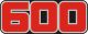 Side Cover Sticker 600, red/white, black background, 1 piece suitable for left or right, 2x required, OEM reference # 43F-21781-30