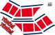Autocollants de réservoir rouge/bleu marine et rouge/noir, droite et gauche, 4 pièces, complet avec logos 'Ténéré'