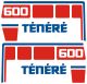 Fuel Tank Decal, red/blue/white, 6-piece complete incl. Ténéré lettering (LH&RH side)