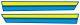 Seitendeckel-Aufkleber, 1 Paar Streifen in blau/gelb/blau, OEM-Vergleichs-Nr. 1VJ-21781-10 / 1VJ-21782-10