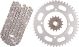 Kit chaîne à joints toriques 15/47, RK520XRE, chaîne ouverte de114 maillons, pignon de 15,6mm à cannelures fines, avec 2 attaches (rivet, clip)