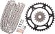 Kit chaîne à joints toriques en X, DID 520VX3, 15/39, 110 maillons, ouverte, noire, avec attache rapide à clipser