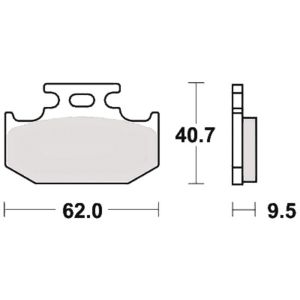 EBC Jeu de plaquettes, arrière, pour étrier NISSIN (TT600: comparer avec l'illustration, alternatives:11123/40242)