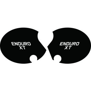 Jeu d'autocollants de caches latéraux 'Enduro XT' droit et gauche, noir (lettres blanches)