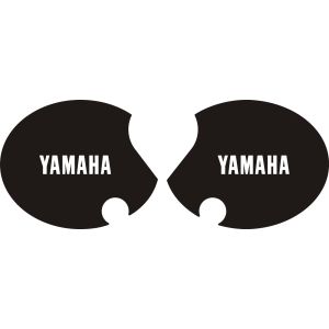 Side Cover Decal Set 'YAMAHA', Right & Left, White Lettering