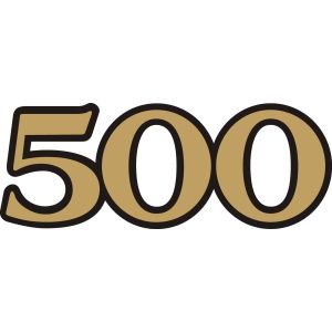 Emblème de cache latéral 'SR500', or/noir, pièce