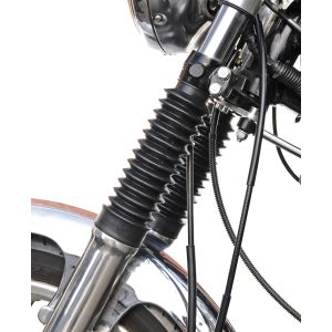 Soufflets de fourche Scrambler, 185mm de long / 58mm de diamètre, noir (la paire)