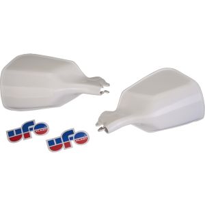 Protège mains vintage UFO pour frein à tambour, blanc, la paire