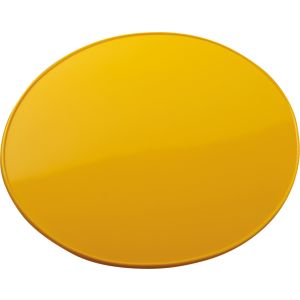 Plaque porte-numéro Vintage, oval, jaune, taille: 270x215mm. Pièce