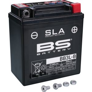 SLA Battery 12V / 3.2Ah, maintenance-free filling, leak-proof due to SLA technology (without fleece or gel) Type BB3L-B / YB3L-A / YB3L-B