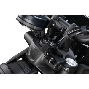 Bracket for Daytona USB Charging Port Item 41923, stainless steel black plastic-coated, fastening with original screws