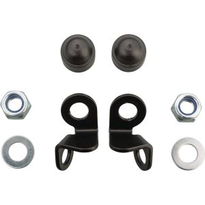 Front Indicator Bracket, fork bridge mounting, 1 pair, stainless steel black, suitable for indicators with 6-8mm pin diameter