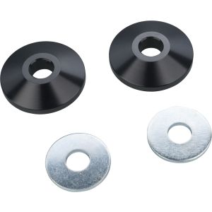 Mini Indicator Adapter for Front Turn Signal Bracket/Headlight Bracket, fits turn signals with M8 bolts, aluminum black anodized, 1 pair