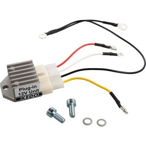 Kit KEDO Plugln pour passage en 12V, remplace régulateur et diode, montage simple, aucune modification sur faisceau nécessaire
