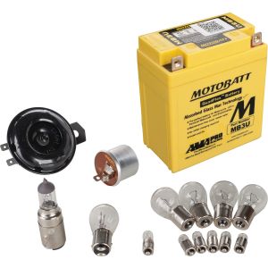 Kit complémentaire BASIC pour conversion12V art. 50544/50555 PME, contient toute la périphérie (toutes les ampoules, batterie, klaxon, centrale).