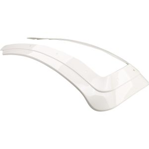 Front Fender Extension Clean White, with original mounting holes, suitable for fender item 50783-XX, rivet set see item 50792