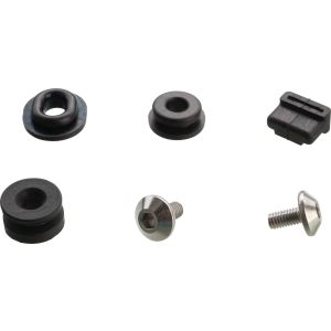 Kit de fixation complet des caches latéraux, 4 silent-blocs et 2 vis, pour les deux cotés