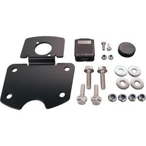Fenderless Rear Section with Lock for Seat Lock, aluminium black powder-coated, complete incl. mounting material