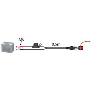 Adaptateur Optimate pour moto, 0.6m, prise SAE étanche, illet 2x6mm, fusible plat