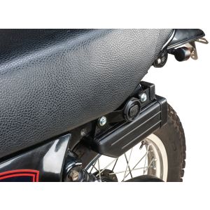 Bracket for SW-Motech Additional Bag with T-Lock Fastener item 60730, stainless steel black, mounting in front of toolbox (fits with and without box)