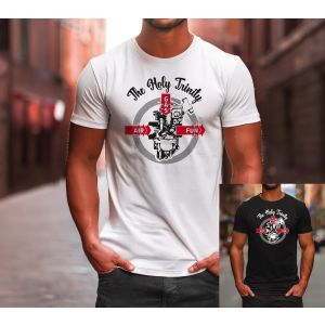 T- Shirt The Holy Trinity , colour white or black, size M - XXL, regular fit, 100% cotton