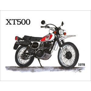 Poster by Ingo Löchert, 'XT500 1978', impression de qualité sur papier poster satiné. Taille env. 295x380mm