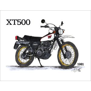 Poster by Ingo Löchert, 'XT500 1981', impression de qualité sur papier poster satiné. Taille env. 295x380mm