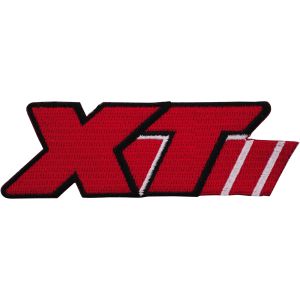 Badge à coudre logo XT, rouge (env. 10.5X3.3cm)