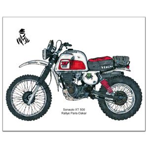 Poster by Ingo Löchert, 'Sonauto XT500', impression de qualité sur papier poster, taille env.50x70cm