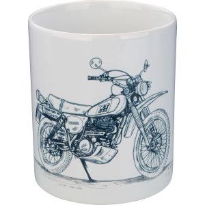 China Mug 'XT500' stylized black and white drawing, approx. 300ml