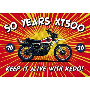 Poster 50 Years of XT500, Motif »Splash« , DIN A2 59.4x42 cm, poster paper 200g/m², four-color print, matte