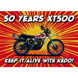 50 Years XT500 Postcard, DIN A6, 4-color digital print, 300 g/m²