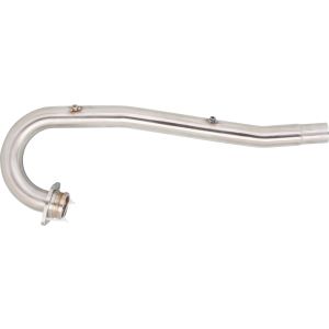 Collecteur gros débit inox brossé, 38mm avec fixations pour pare chaleur d'origine, bride renforcée, diam. raccord silencieux comme origine