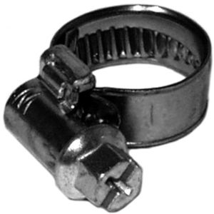 Collier à durite (cannelures fines), 10-16mmmm, env. 9mm de large, inox