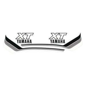 Fuel Tank Decal Set, white/silver/black, 1 pair (Replica)