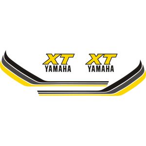 Fuel Tank Decal Yellow/Silver/Dark Grey, 1 pair (color variant for item 92120 without historical model)