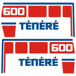 Fuel Tank Decal, red/blue/white, 6-piece complete incl. Ténéré lettering (LH&RH side)
