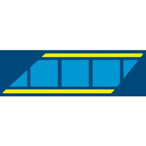 Front Fender Decal, blue/yellow